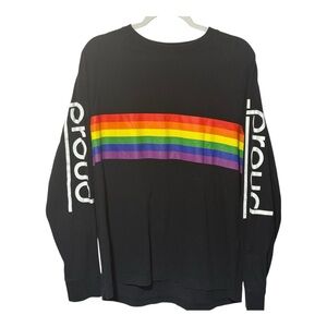 H&M Black PROUD Crew Neck Shirt